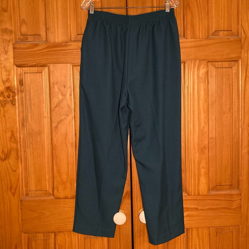 NWOT Donnkenny Petite Vintage 90s Pull On Pants Elastic Waist Green Size 16P